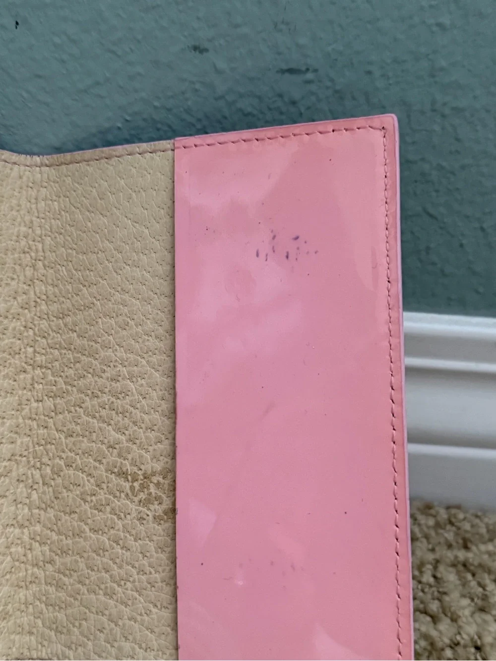 Pink Glossy Tiffany & Co Leather Passport Holder